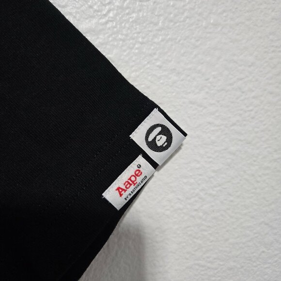 Aape by A BATHING APE Moonface logo print tee in Black - Size Small - Picture 4 of 10